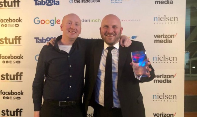 Image from IAB (NZ) Award (Greig Brash and Gavin Male)